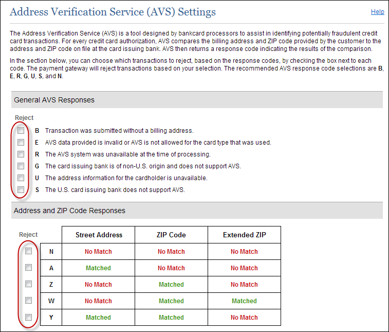 Disable AVS Authorize NET