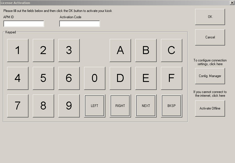 Activation Screen
