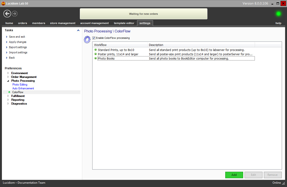 1 Color Flow Select