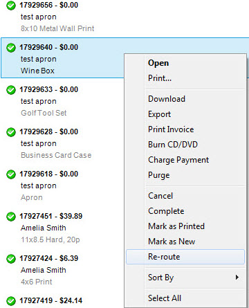 Order Options