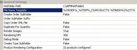 Hotfolder Settings