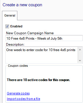 Create Campaign Coupon